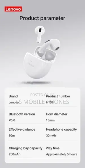 Lenovo LivePods HT38 TWS Bluetooth Wireless Earbuds