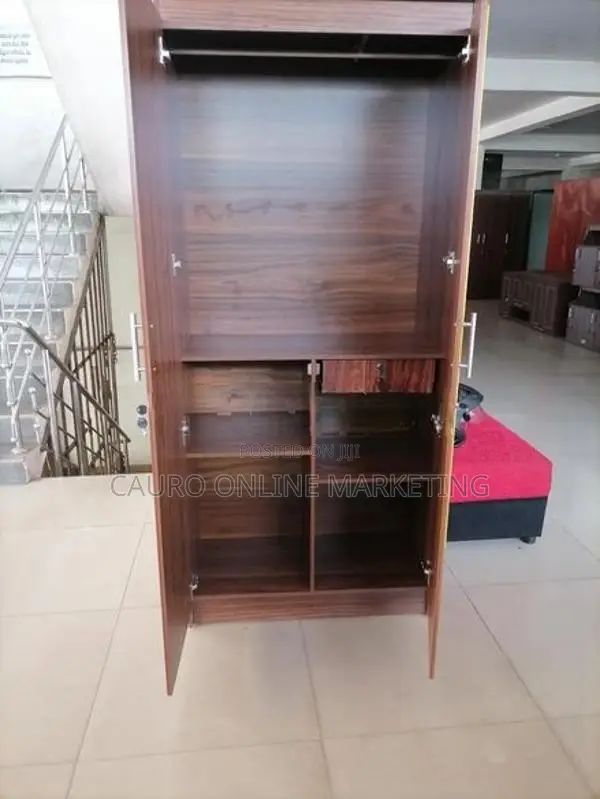 New Melamine 6*2.5 Mirror Cupboard 2 Door Wardrobe