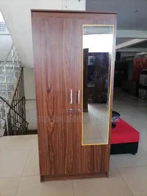 New Melamine 6*2.5 Mirror Cupboard 2 Door Wardrobe