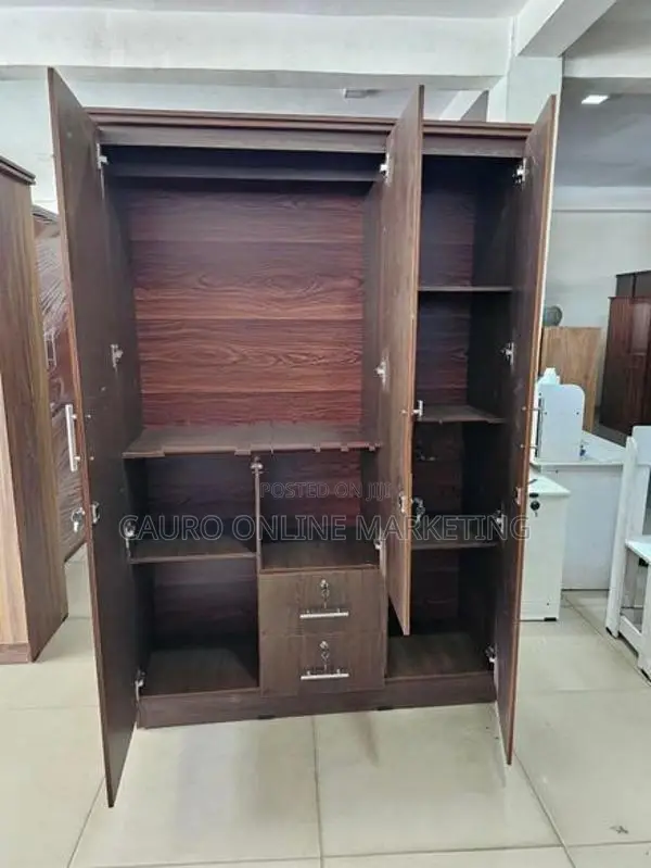 New Melamine 3 Door Wardrobe 6*4 Cupboard Mirror