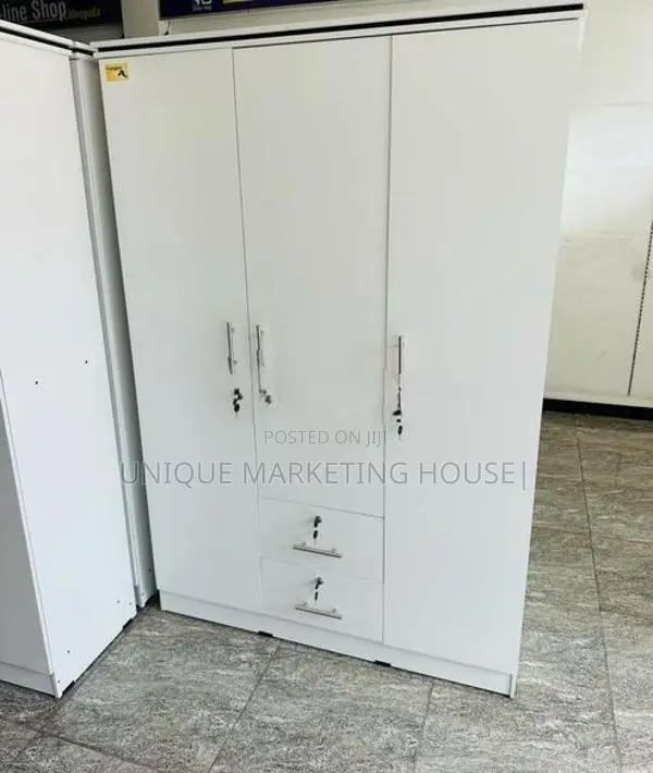 Modern 3D Melamine WHITE WARDROBES