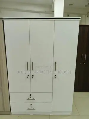 Modern 3D Melamine WHITE WARDROBES