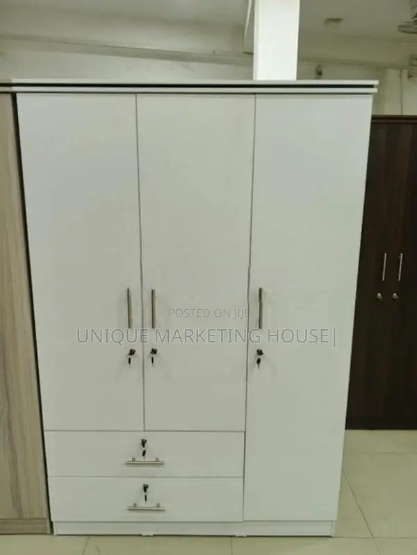 Modern 3D Melamine WHITE WARDROBES