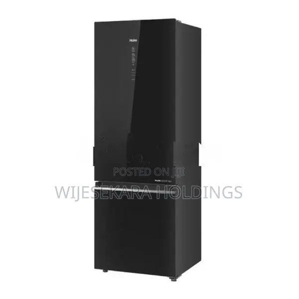 Haier 355L Black Glass top Refrigerator