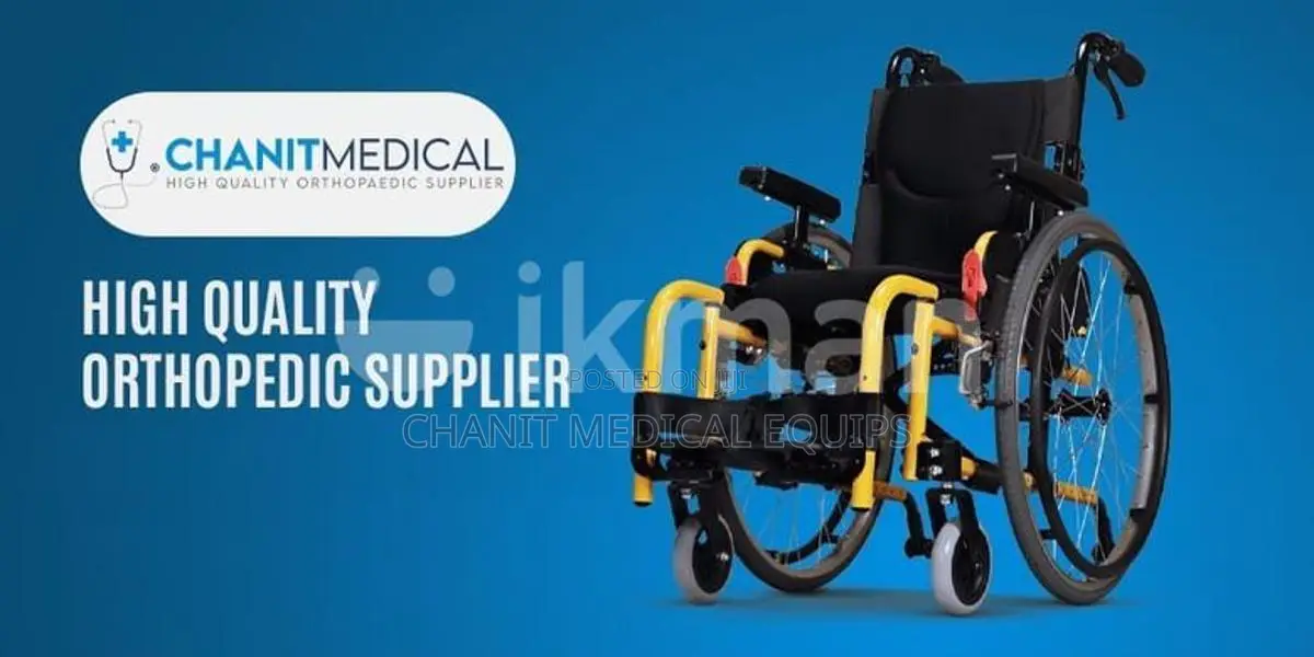 Wheelchair Fabric Padded Cushion Seat With (Alloy Wheel)