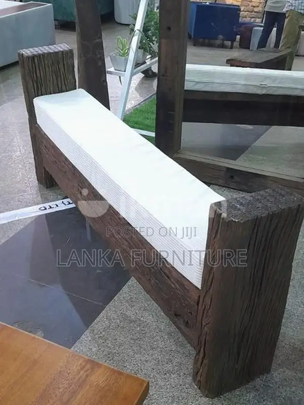 Railway timber rustic benches