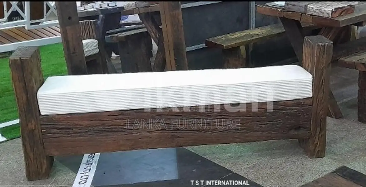 Railway timber rustic benches