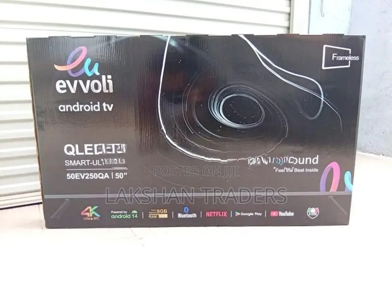 New 50" Evvoli (Italy) QLED SmartAndroid 14 4K UHD TV