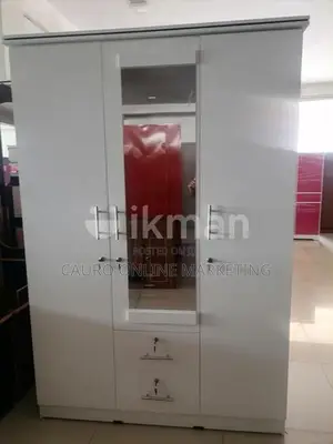 New Melamine White Colour 3 Door Cupboard 6*4 Wardrobe