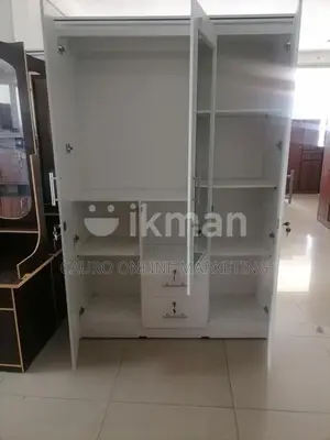 New Melamine White Colour 3 Door Cupboard 6*4 Wardrobe