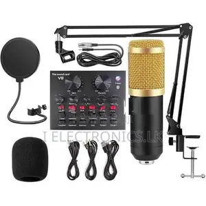 Professional Condenser Microphone with V8 Soundcard