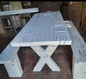 RAILWAY TIMBER RUSTIC TABLE SET