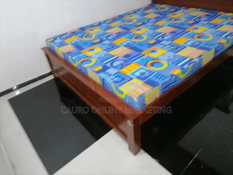 new teak box bed with double layer mattress 6*5 queen