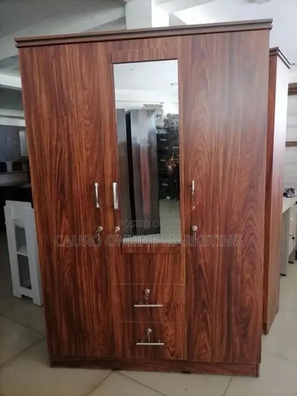 New Melamine 3 Door Cupboard Large Wardrobe 6*4 Fs