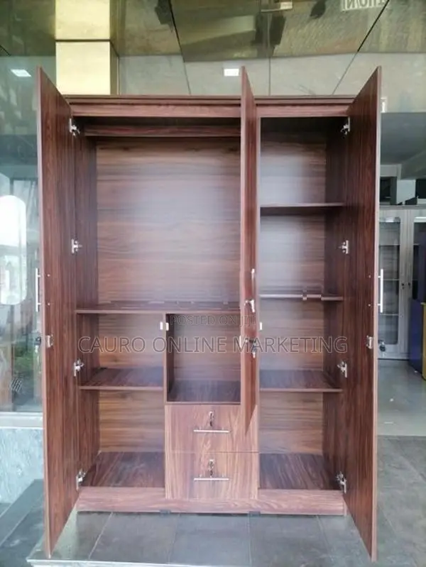 New Melamine 3 Door Cupboard Large Wardrobe 6*4 Fs