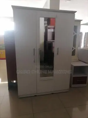 New Melamine White Colour 3 Door Cupboard Large Wardrobe 6*4
