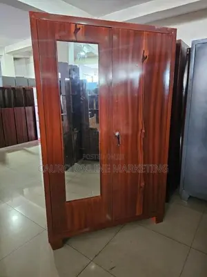 New Melamine 2 Door Steel Cupboard Large Wardrobe