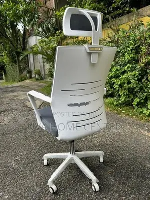 Head Rest Office Chair Ash N White 820A