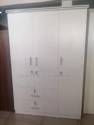 New Melamine White Colour 3door Cupboard 6*4 Wardrobe