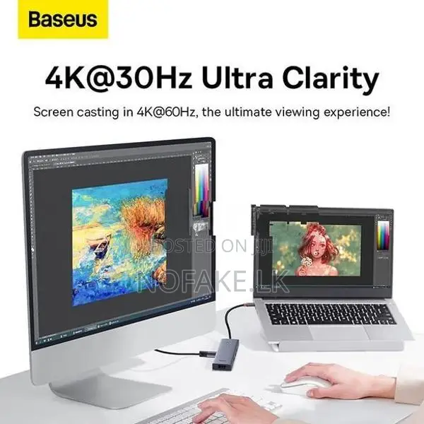Baseus 4K 30HZ Clarity Ultrajoy HDMI 5 in 1 Port Hub Docking station
