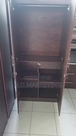 2 Door Melamine Glass Wardrobes