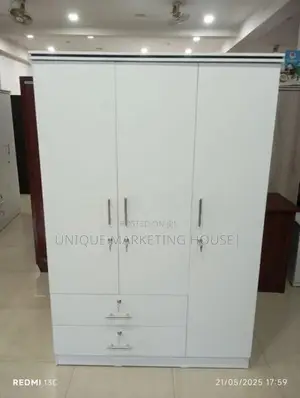 Modern 3D L 2Drawer White wardrobe