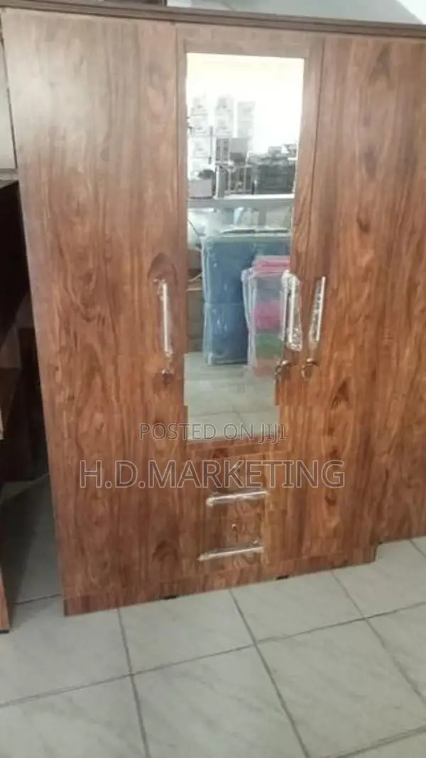 3 Door Melamine Glass Wardrobes