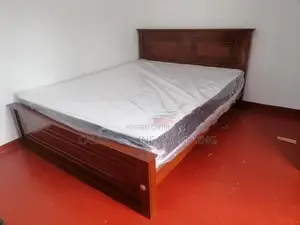 new teak box bed with spring mattress queen size 6*5 / 72"*60"