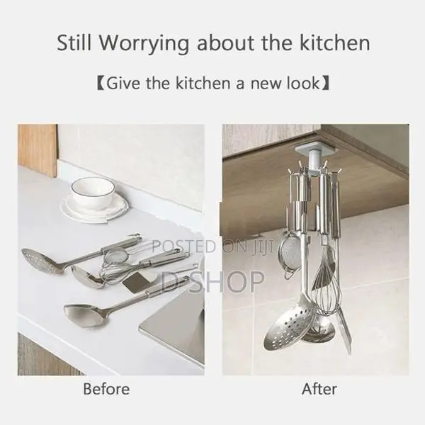 Rotary 360 Degree Rotating Hook - kitchen organizer