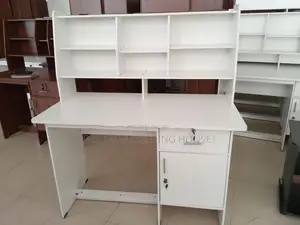 Modern 4x2 White Melamine Study Table