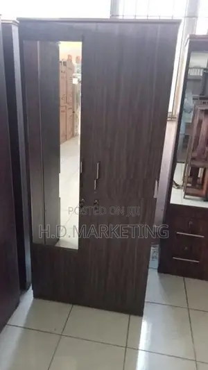 2 Door Melamine Glass Wardrobes