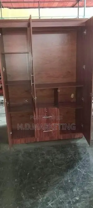 3 Door Melamine Glass Wardrobes