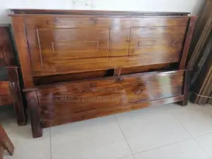 new teak box bed with spring mattress queen size 6*5 / 72"*60"