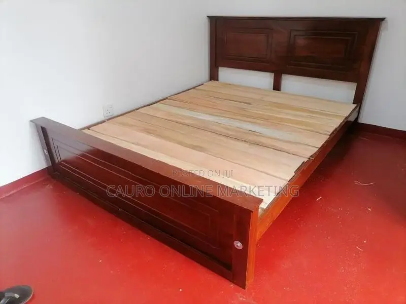 new teak box bed with spring mattress queen size 6*5 / 72"*60"