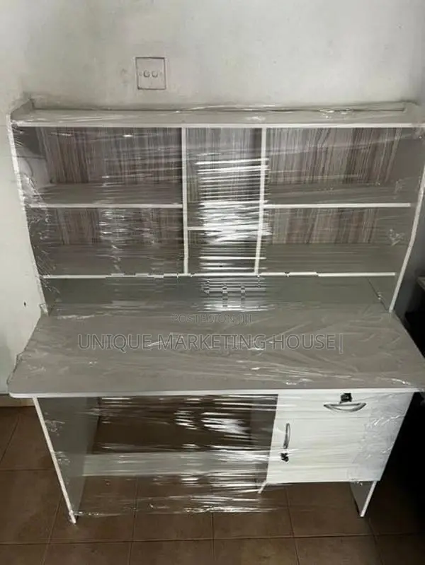 Modern 4x2 White Melamine Study Table