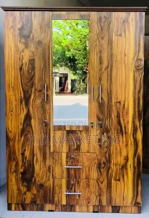 New Modern Melamine 3D Glass Wardrobe