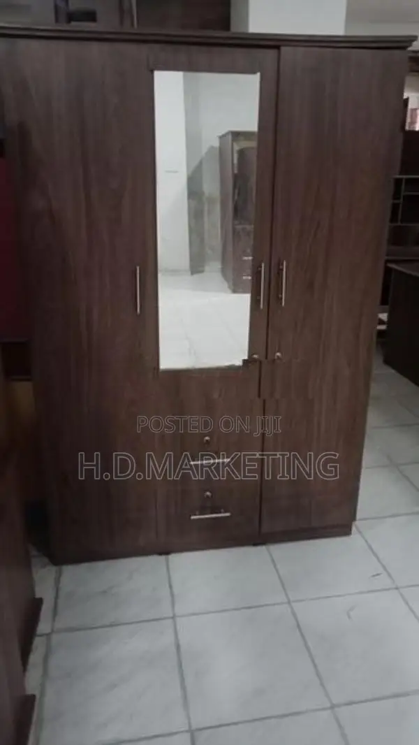 3 Door Melamine Wardrobe -Almari