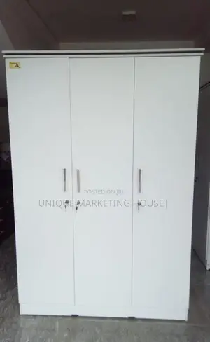 Modern 3D WHITE MELAMINE CLASSIC WARDROBE