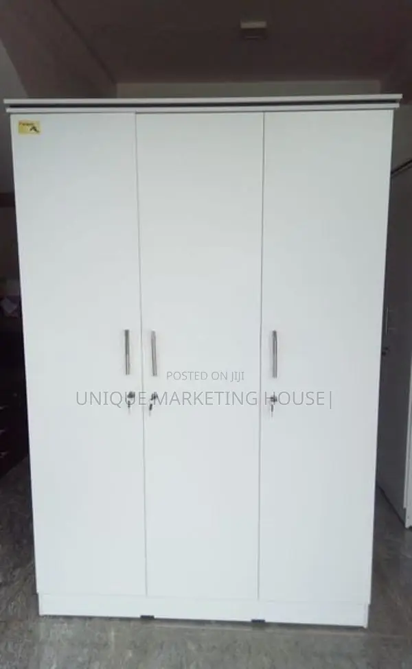 Modern 3D WHITE MELAMINE CLASSIC WARDROBE
