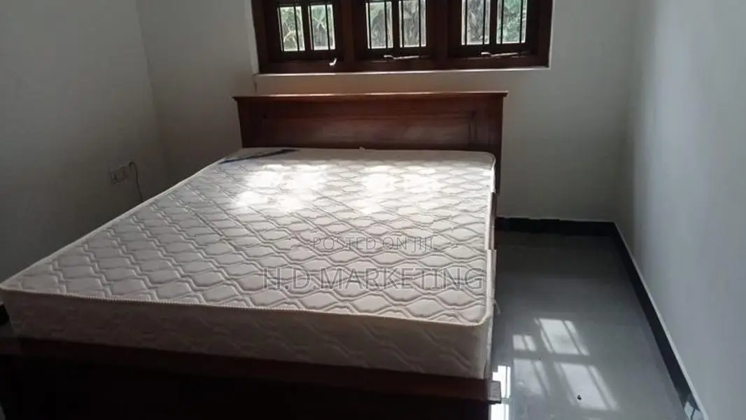 6x5 Teak Box Bed with Arpico Spring Mattress