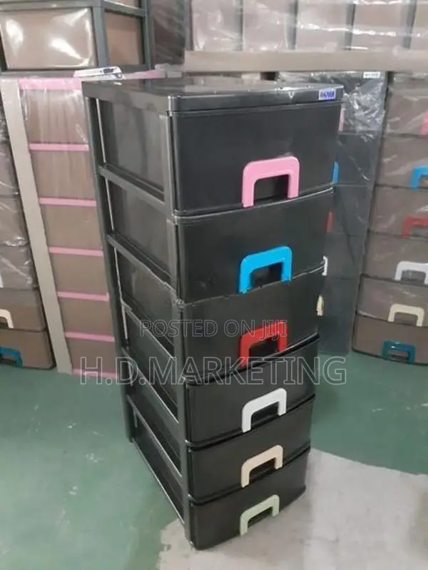 Damro Daxer Plastic Drawer Cupboard 6 Pcs