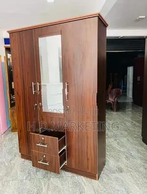 Modern Melamine Glass Wardrobes - 3D E6