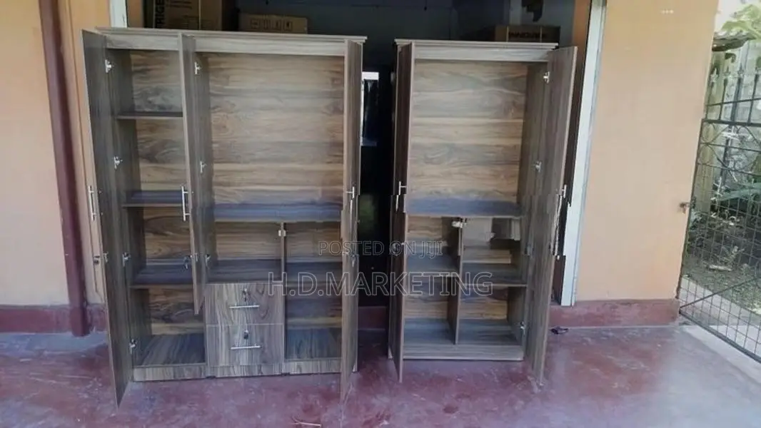 New Modern Melamine Glass Wardrobes with Drawers 3 D