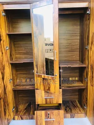 3 Door Melamine Glass Wardrobes with Drawers