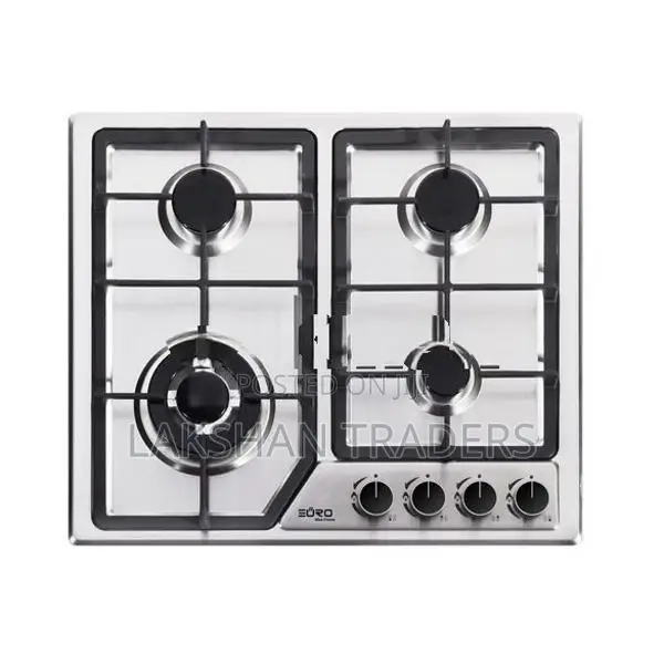 New Euro (Turkey) 4 Burner Gas Cooker Hob - Stainless Steel