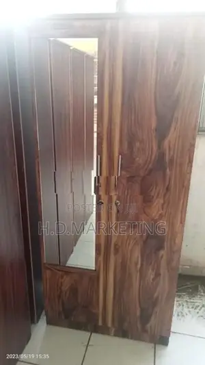 2 Door Melamine Glass Wardrobes