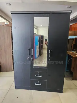 New Melamine Ash Colour 3 Door Cupboard Large Wardrobe