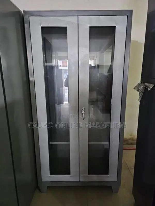 new steel 2 door office cupboard large