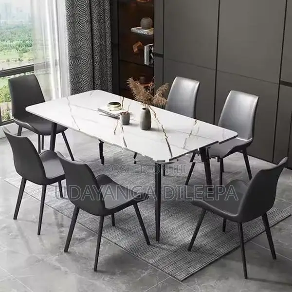 Luxury Granite Dining Table with Chairs