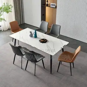 Luxury Granite Dining Table with Chairs